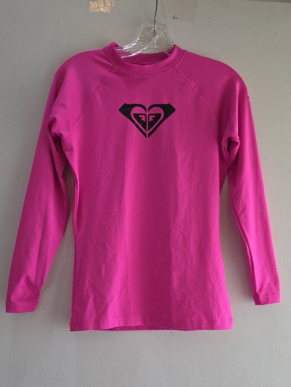 Roxy Rash Guard Hot Pink Large Swim Top Surf Shirt